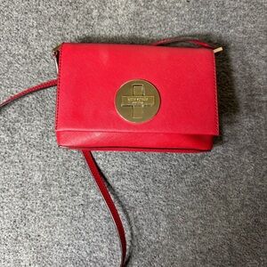 Kate‎ Spade Cedar Street Red Crossbody Bag | Saffiano Leather | silver accents